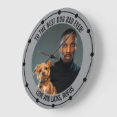 Naar de beste hond vader ooit aangepaste foto en t grote klok (Hoek)