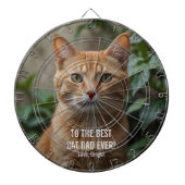 Naar de beste kat-pap ooit aangepaste foto dartbord (Voorkant)