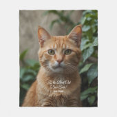 Naar de beste kat-pap ooit aangepaste foto fleece deken (Voorkant)