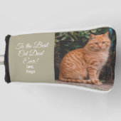 Naar de beste kat-pap ooit aangepaste foto golfheadcover (Voorkant)