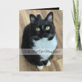 Naar de Beste Kattenmoeder Ooit Aangepaste Foto & Feestdagen Kaart (Voorkant)