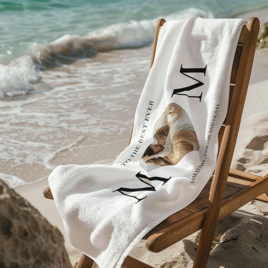 Naar de beste moeder foto hart strandlaken