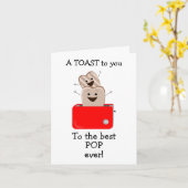 Naar de beste Pop papa Kaart (Gele Bloem)