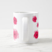 Naar de beste schoonmoeder-roze Floral Extra Grote Beker (Achterkant)