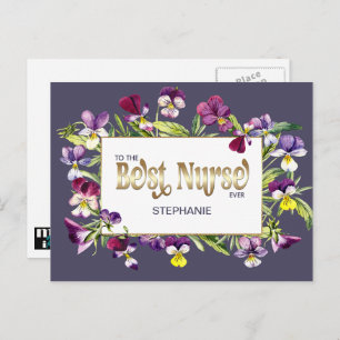 Naar de beste verpleegster ooit. Aangepaste naam Briefkaart