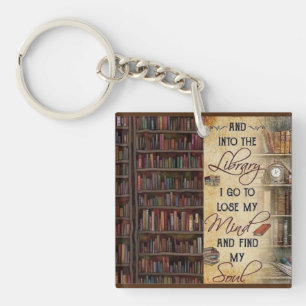 Naar de bibliotheek ga ik sleutelhanger