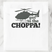 Naar de Choppa Rechthoekige Sticker (Tas)