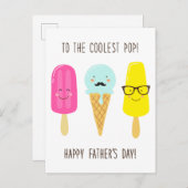 Naar de coolste Pop - Vaderdag Briefkaart (Voorkant / Achterkant)