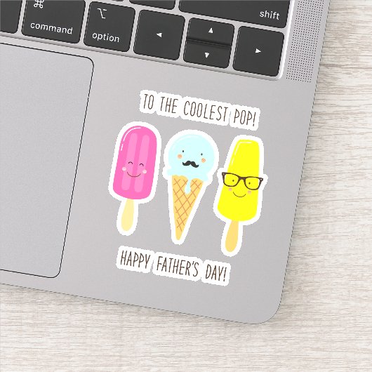 Naar de coolste Pop - Vaderdag Sticker (Detail)