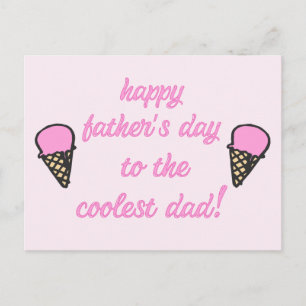 Naar de coolste vader - Cute Ice Cream Vaderdag Briefkaart