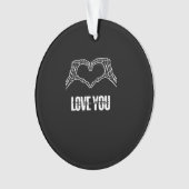 Naar de dood - Skeleton Heart Hands Classic Ornament (voorkant)