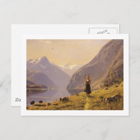 Naar de Fjord lopen Briefkaart (Voorkant / Achterkant)