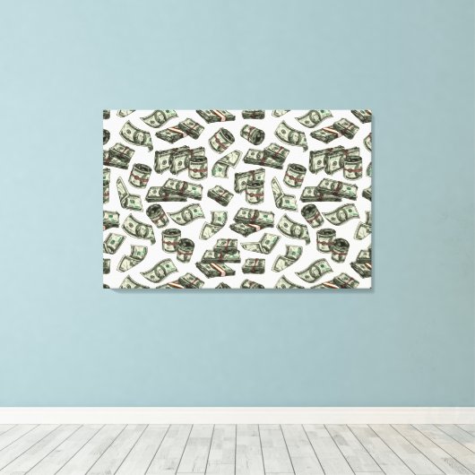 Naar de Geld Canvas Print (Insitu (Houten vloer))