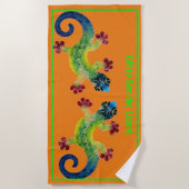 Naar de hagedis strandlaken (Voorkant)