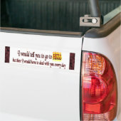 Naar de hel bumpersticker (Op Truck)