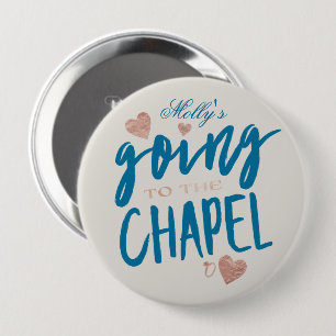 Naar de kapel gaan - Custom Wedding Party Design Ronde Button 4,0 Cm
