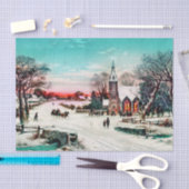 Naar de kerk, kerstmis van J. Hoover & Son Tissuepapier (Craft)