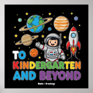 Naar de kleuterschool en daarbuiten Astronaut Funn Poster