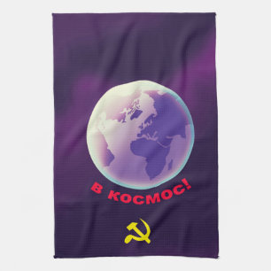 naar de kosmos! Sovjet-ruimte kunst. Theedoek