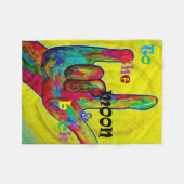 Naar de maan en naar achteren fleece deken (Voorkant (Horizontaal))