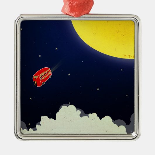 Naar de maan metalen ornament (Voorkant)