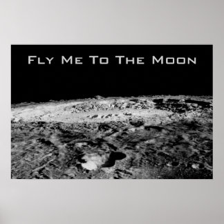 Naar de maan vliegen poster