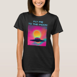 Naar de maan vliegen t-shirt