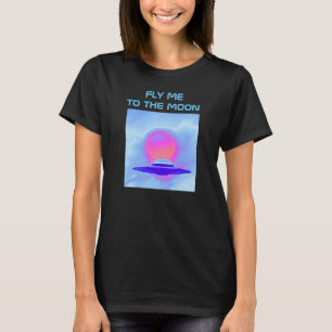 Naar de maan vliegen t-shirt