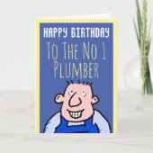 Naar de nummer één loodgieter - Happy Birthday Kaart (Voorkant)