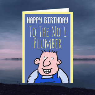 Naar de nummer één loodgieter - Happy Birthday Kaart