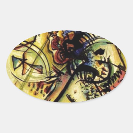 Naar de onbekende stem van Kandinsky Ovale Sticker (Voorkant)