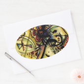Naar de onbekende stem van Kandinsky Ovale Sticker (Envelop)