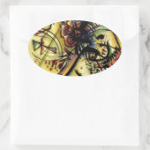 Naar de onbekende stem van Kandinsky Ovale Sticker (Tas)