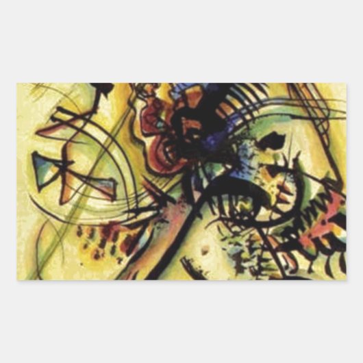 Naar de onbekende stem van Kandinsky Rechthoekige Sticker (Voorkant)