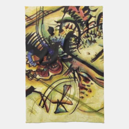 Naar de onbekende stem van Kandinsky Theedoek (Verticaal)