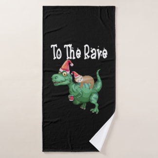 Naar de Rave Tree Rex Grappige luiaard rijden Dino Badhanddoek