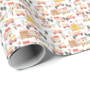 Naar de redding - Brandweerlieden in actie brandwe Cadeaupapier