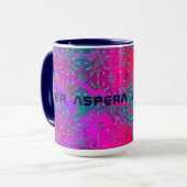 Naar de sterren - met dit neonkleurige mok (Voorkant links)