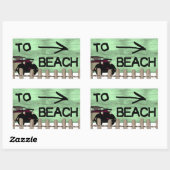 Naar de strand leuke Sticker (Vel)
