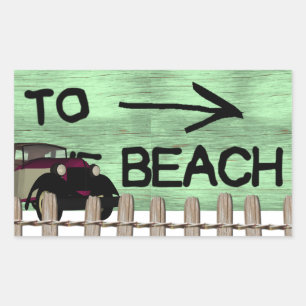 Naar de strand leuke Sticker