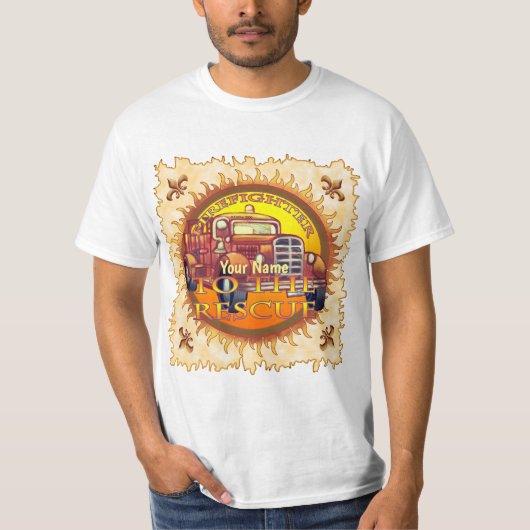 Naar de T-Shirt van de reddingsbrandweerman (Voorkant)