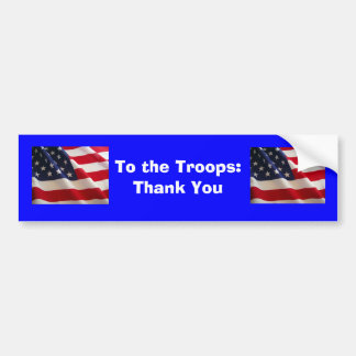 Naar de troepen.. bumpersticker