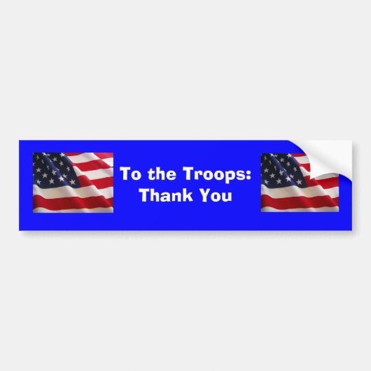Naar de troepen.. bumpersticker (Voorkant)