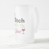 Naar de wijn trekken matglas bierpul (Voorkant rechts)