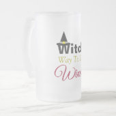 Naar de wijn trekken matglas bierpul (Voorkant links)