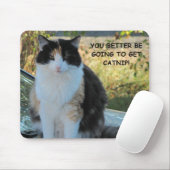 Naar de winkel? Funny Cat Meme Muismat (Met muis)