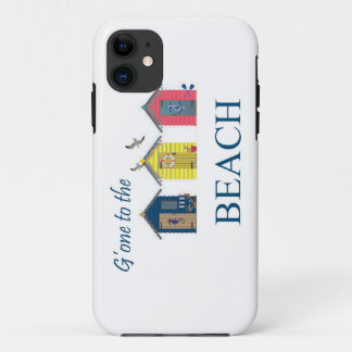 Naar de zeebedekking van Beach Huts iPhone 11 Hoesje