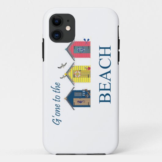 Naar de zeebedekking van Beach Huts Case-Mate iPhone Case (Achterkant)