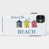 Naar de zeebedekking van Beach Huts Case-Mate iPhone Case (Achterkant (horizontaal))