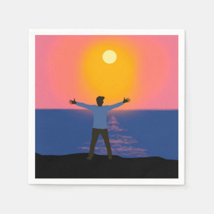 Naar de zon begroeten servet